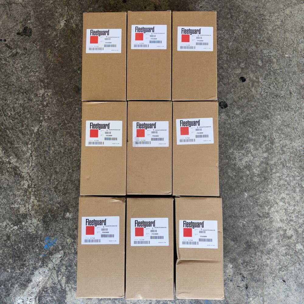 9 Pack FF63009 Fleetguard Fuel Filter (Replaces FF63054NN) New In Box